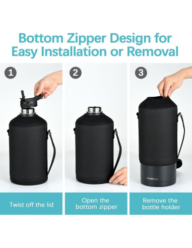 Bolsa Portabotellas de Agua RAYMYLO 32 oz con Correa Ajustable