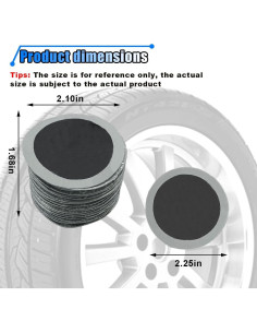Kit de 80 Parches de Reparación de Neumáticos LHDOS 58mm 2