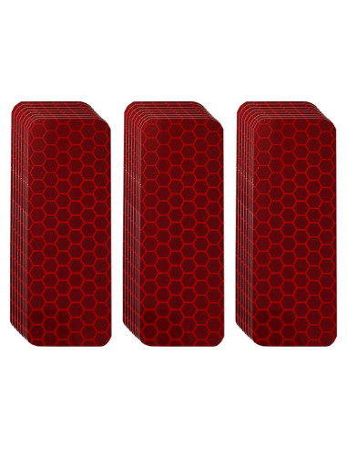 Calcomanías Reflectantes Dodgelav 24 PCS Rojo 3x8 cm