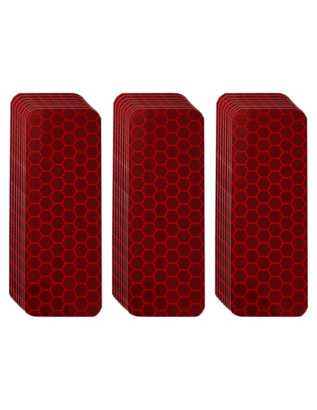 Calcomanías Reflectantes Dodgelav 24 PCS Rojo 3x8 cm
