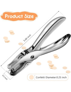 Perforador de Papel Lanties 24 Piezas 6.35 mm Manual 2