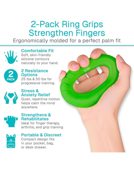 Anillo de Ejercicio Vive - Fortalecedor de Mano y Dedos 11.34kg