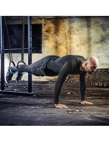 Anillas Gimnásticas ZELUS Ajustables para Ejercicio - Negro
