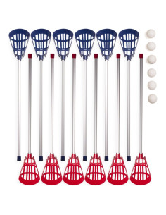 Juego de Lacrosse Suave Champion Sports - 12 Palos y 6 Pelotas