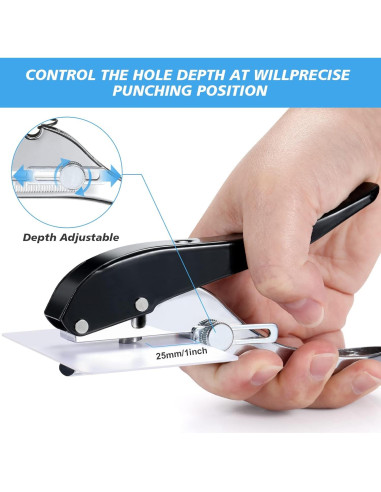 Perforadora de un solo agujero AGUZXTM 8MM Negro - Alta resistencia