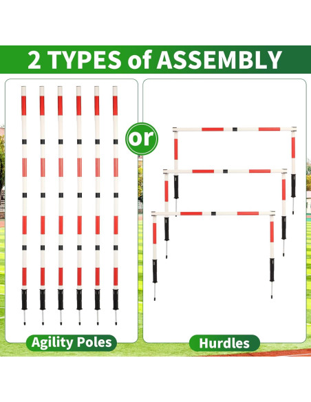 Equipo de entrenamiento de agilidad Tansheep 6 postes y 12 conos