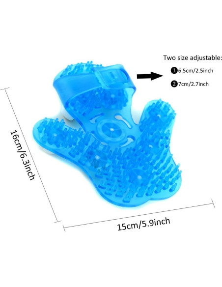 Guante de Masaje SAMYO con 9 Bolas Rodantes 360 Azul