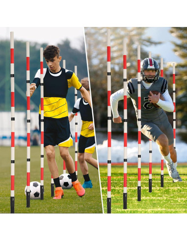 Equipo de entrenamiento de agilidad Tansheep 6 postes y 12 conos