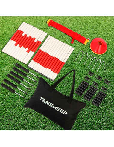 Equipo de entrenamiento de agilidad Tansheep 6 postes y 12 conos