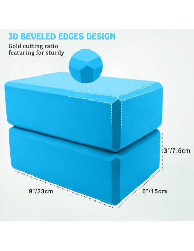 Bloques de Yoga Kolti 2 Pack Espuma EVA Antideslizantes