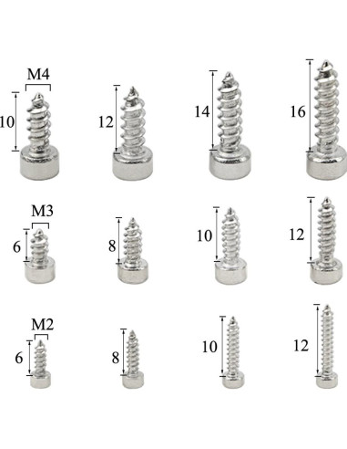 Kit de Tornillos M2 M3 M4 Hexagonales con Arandelas - 480 Pcs
