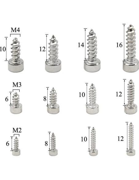 Kit de Tornillos M2 M3 M4 Hexagonales con Arandelas - 480 Pcs