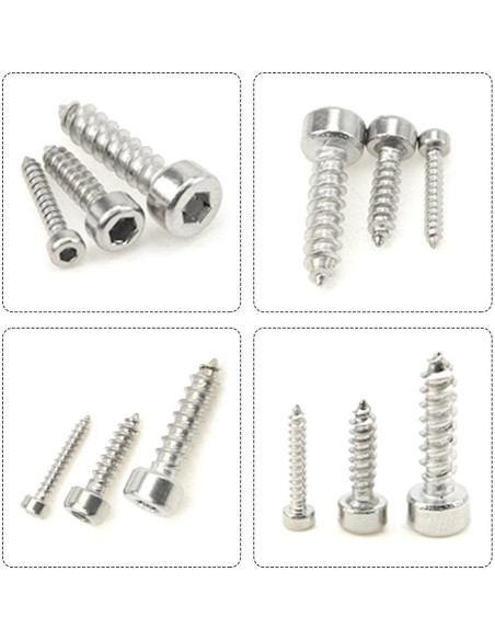 Kit de Tornillos M2 M3 M4 Hexagonales con Arandelas - 480 Pcs