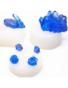 3 Moldes de Silicona Mulukaya para Joyería - Cristal Irregular 2