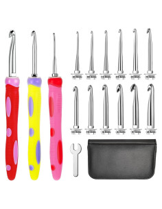 Juego de Ganchillos Intercambiables WILLBOND 12 Tamaños 2-8 mm