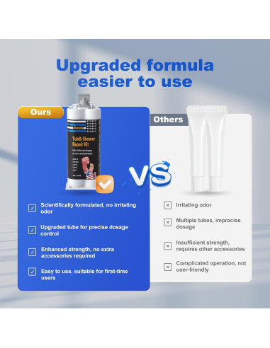 Kit de Reparación de Baños Afcancihe 108g - Fibra de Vidrio y Cerámica