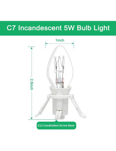 Juego de 4 Cables de Luz C7 con Bombilla Incandescente 1.83m 2