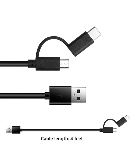 Cable de Carga USB Tipo C para Ventilador WiHoo Mini 1.2m