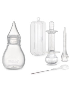 Aspirador Nasal de Silicona Haakaa + Jeringa Medicamentos Bebés