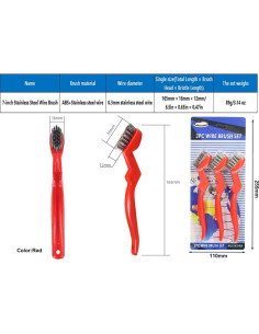 Cepillos de Alambre de Acero Inoxidable SONRISA DORADA - 3 Piezas 17.78 cm 2