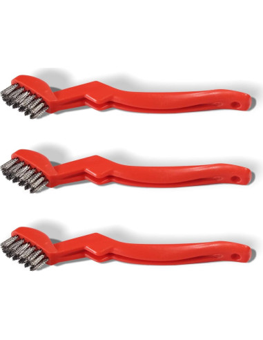 Cepillos de Alambre de Acero Inoxidable SONRISA DORADA - 3 Piezas 17.78 cm