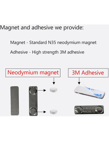Etiquetas de Nombre Magnéticas Liftsun, Paquete de 10 Unidades