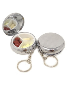 Pastillero Llavero de Metal Yueton - 2 Piezas, 4.76 cm