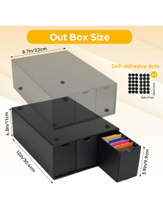 Caja de Almacenamiento de Cartas RLAVBL 12 Unidades 7200 Cartas 2