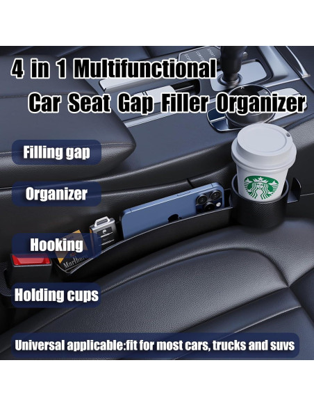 Relleno Espacio entre Asientos Mosheehdor Negro Universal