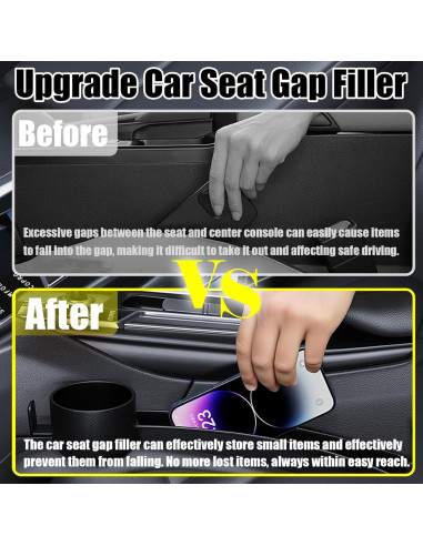 Relleno Espacio entre Asientos Mosheehdor Negro Universal