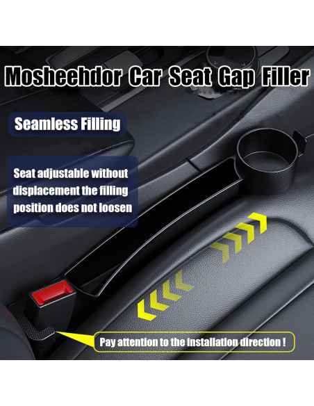 Relleno Espacio entre Asientos Mosheehdor Negro Universal