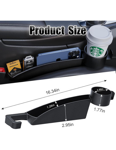 Relleno Espacio entre Asientos Mosheehdor Negro Universal