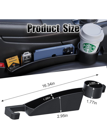 Relleno Espacio entre Asientos Mosheehdor Negro Universal