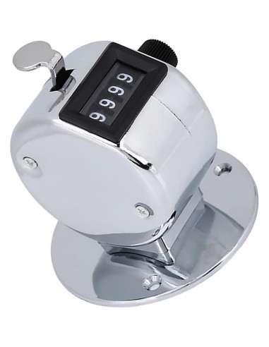 Contador de Tally de Mano AKLOSIPY 4 Dígitos Metal Ligero
