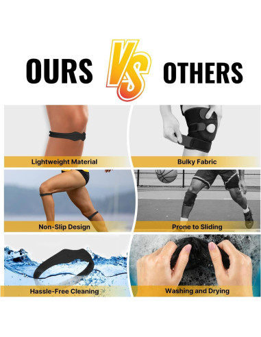 Banda de Rodilla Fitgeno FG31 - Alivio Tendinitis Patelar - 2 Pcs