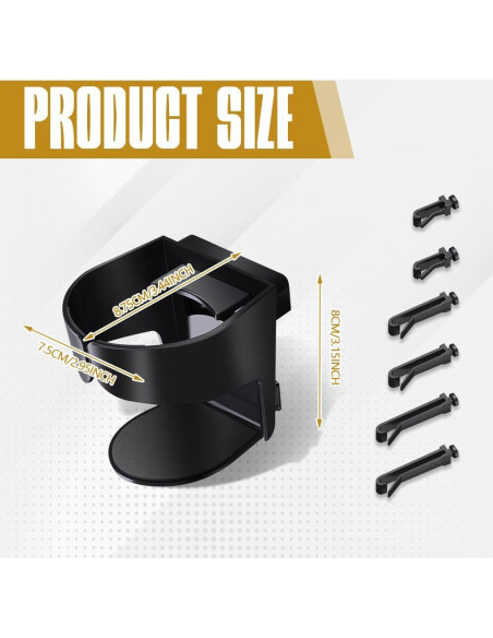 Soporte para Taza de Auto PACLVIO Ajustable para Ventilación