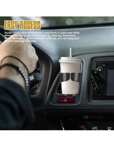 Soporte para Taza de Auto PACLVIO Ajustable para Ventilación