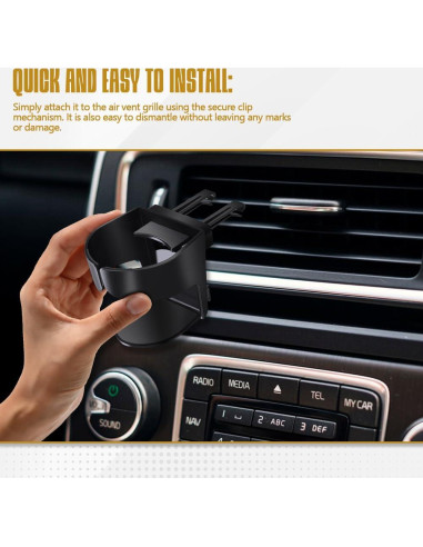 Soporte para Taza de Auto PACLVIO Ajustable para Ventilación