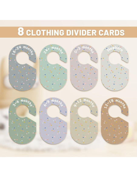 Juego de 8 Divisores de Armario para Bebé BESTOCEAN Multicolor