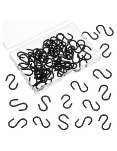 50 Ganchos S Mini de Acero Inoxidable 2.5 cm para Manualidades