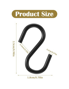 50 Ganchos S Mini de Acero Inoxidable 2.5 cm para Manualidades 2