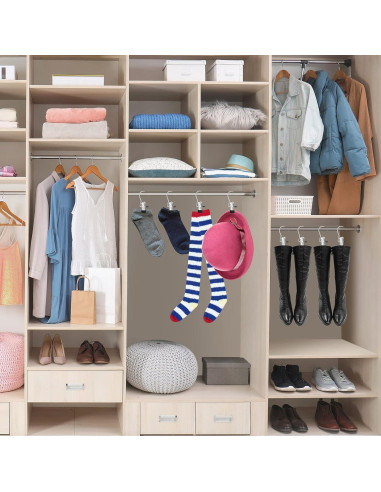 150 Ganchos de Acero Inoxidable para Ropa Yinder - Negro