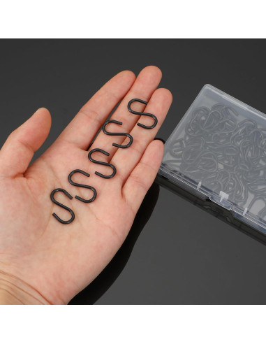 50 Ganchos S Mini de Acero Inoxidable 2.5 cm para Manualidades