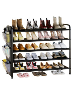 Estante para Zapatos Housen Solutions Negro 5 Niveles 20-25 Pares