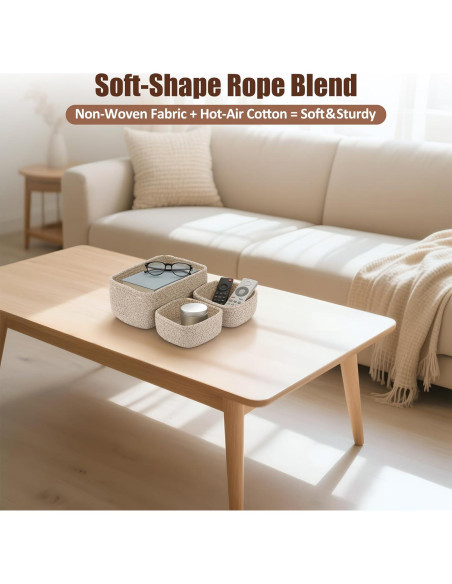 Juego de 5 cestas de almacenamiento VIRETH HAUS - 2 tamaños