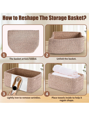 Juego de 5 cestas de almacenamiento VIRETH HAUS - 2 tamaños