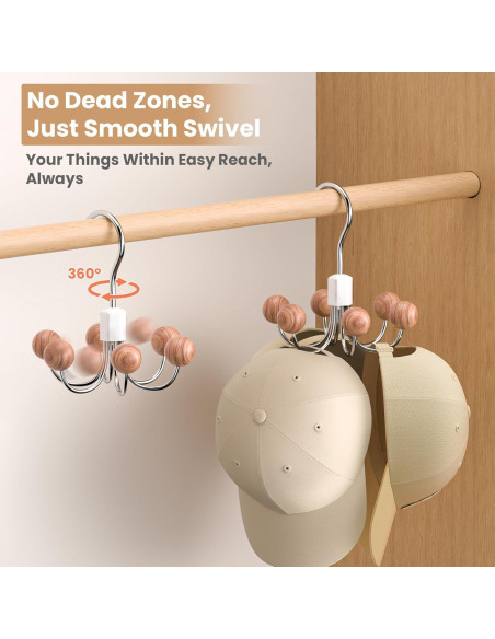 Perchas Giratorias OHIYO 2-Pack con 6 Bolas de Cedro