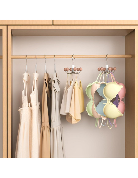 Perchas Giratorias OHIYO 2-Pack con 6 Bolas de Cedro