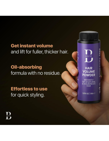 Polvo Voluminizador B BELÍZ 30 g - Texturizador Mate para Cabello Fino