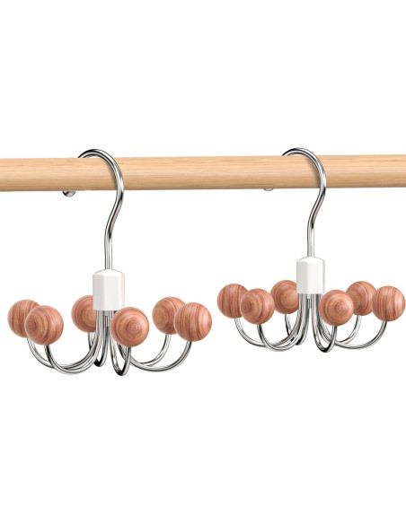 Perchas Giratorias OHIYO 2-Pack con 6 Bolas de Cedro